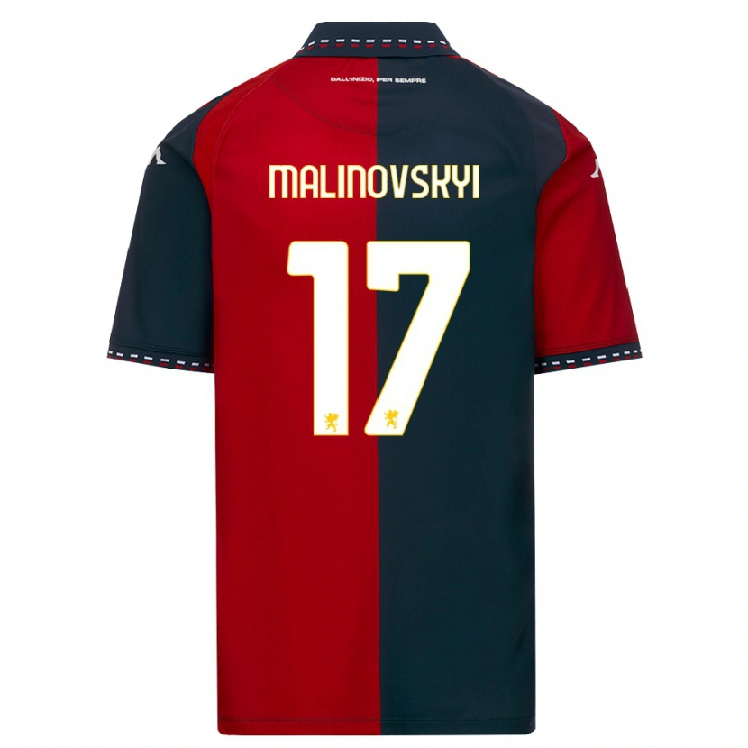Danxen Femme Maillot Ruslan Malinovskyi #17 Rouge Noir Blanc Tenues Domicile 2026/27 T-Shirt