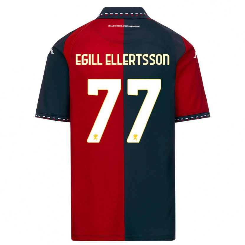 Danxen Femme Maillot Mikael Egill Ellertsson #77 Rouge Noir Blanc Tenues Domicile 2026/27 T-Shirt