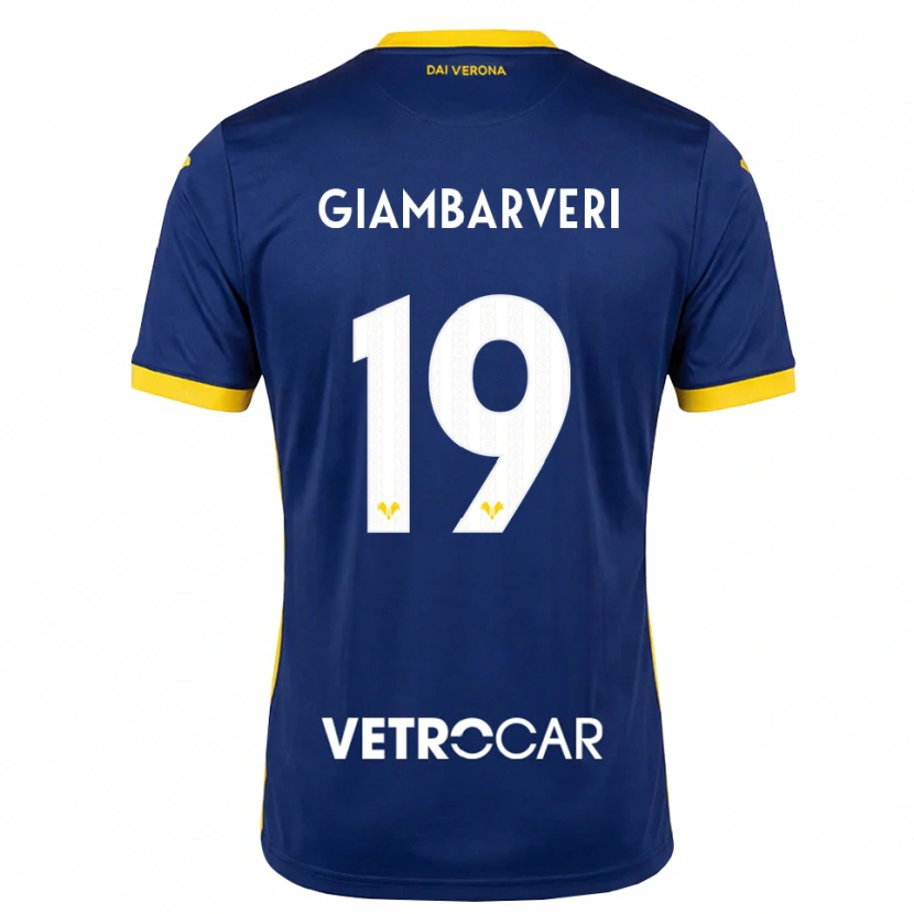 Danxen Femme Maillot Mattia Giambarveri #19 Bleu Roi Jaune Blanc Tenues Domicile 2026/27 T-Shirt