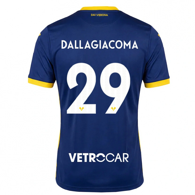 Danxen Femme Maillot Stefania Dallagiacoma #29 Bleu Roi Jaune Blanc Tenues Domicile 2026/27 T-Shirt
