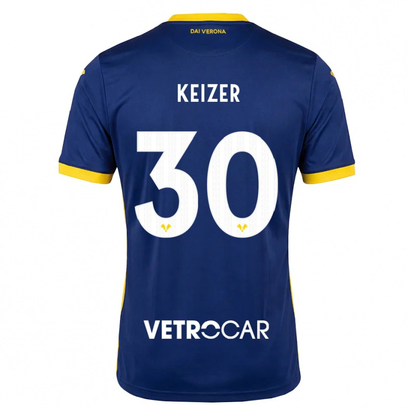 Danxen Femme Maillot Fanny Keizer #30 Bleu Roi Jaune Blanc Tenues Domicile 2026/27 T-Shirt
