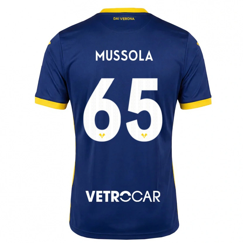 Danxen Femme Maillot Matteo Mussola #65 Bleu Roi Jaune Blanc Tenues Domicile 2026/27 T-Shirt
