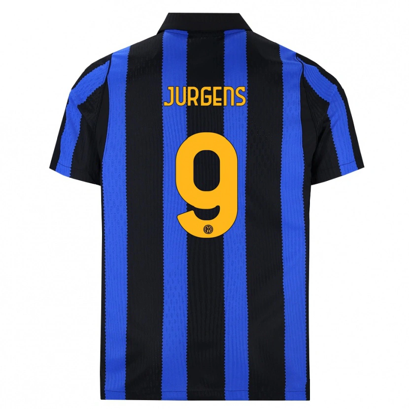 Danxen Femme Maillot Oliver Jurgens #9 Noir Bleu Jaune Tenues Domicile 2026/27 T-Shirt