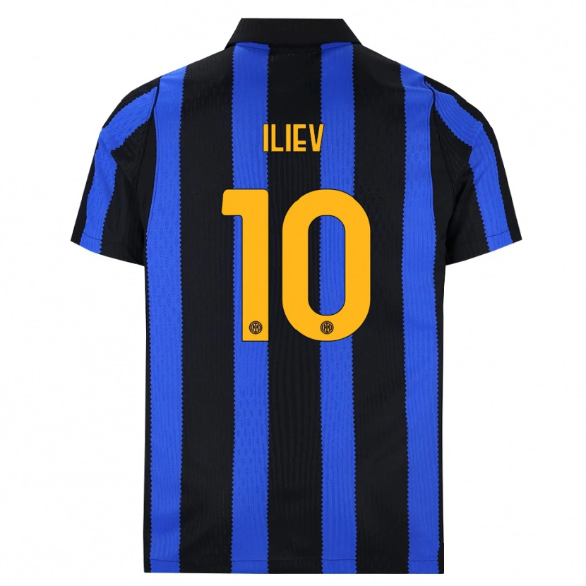 Danxen Femme Maillot Nikola Iliev #10 Noir Bleu Jaune Tenues Domicile 2026/27 T-Shirt