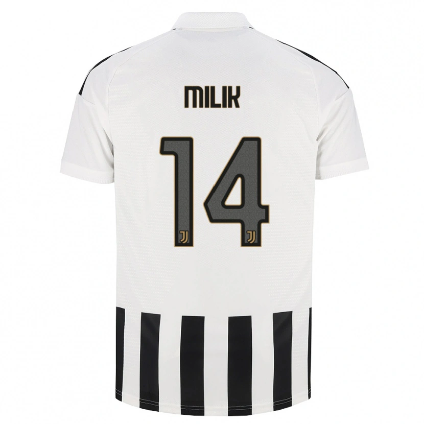 Danxen Femme Maillot Arkadiusz Milik #14 Noir Blanc Marron Tenues Domicile 2026/27 T-Shirt