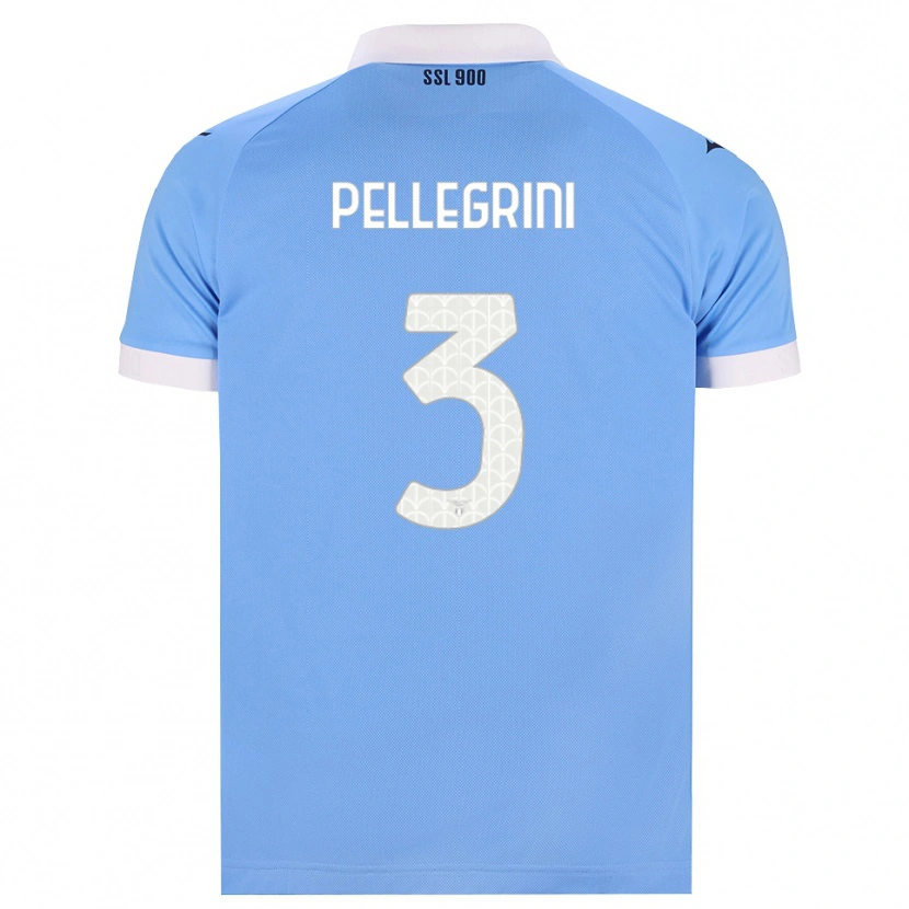 Danxen Femme Maillot Luca Pellegrini #3 Bleu Ciel Noir Blanc Tenues Domicile 2026/27 T-Shirt