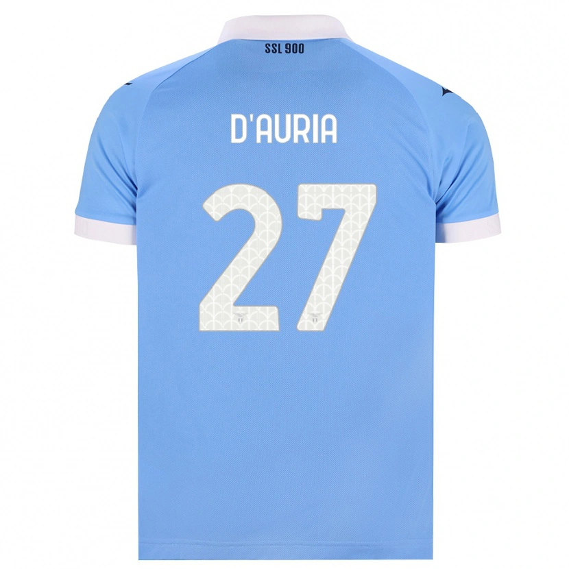 Danxen Femme Maillot Federica D'auria #27 Bleu Ciel Noir Blanc Tenues Domicile 2026/27 T-Shirt