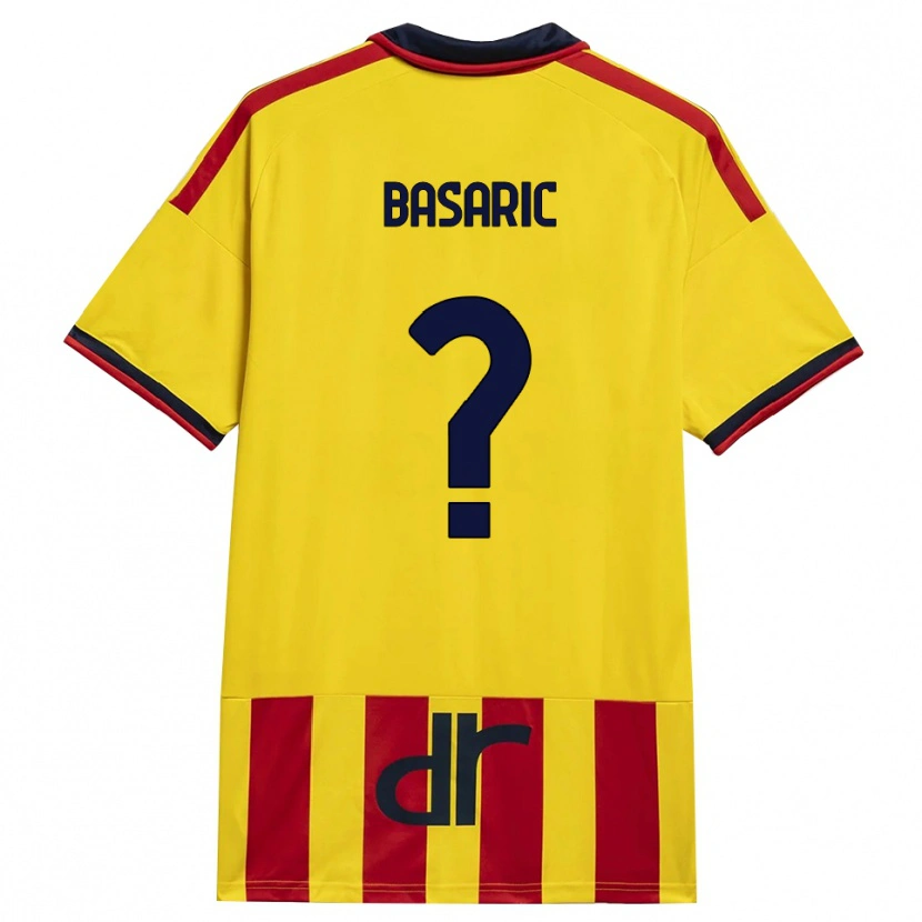 Danxen Femme Maillot Ben Basaric #0 Jaune Rouge Tenues Domicile 2026/27 T-Shirt