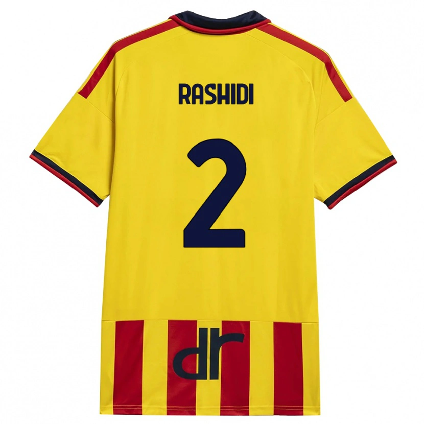 Danxen Femme Maillot William Rashidi #2 Jaune Rouge Tenues Domicile 2026/27 T-Shirt
