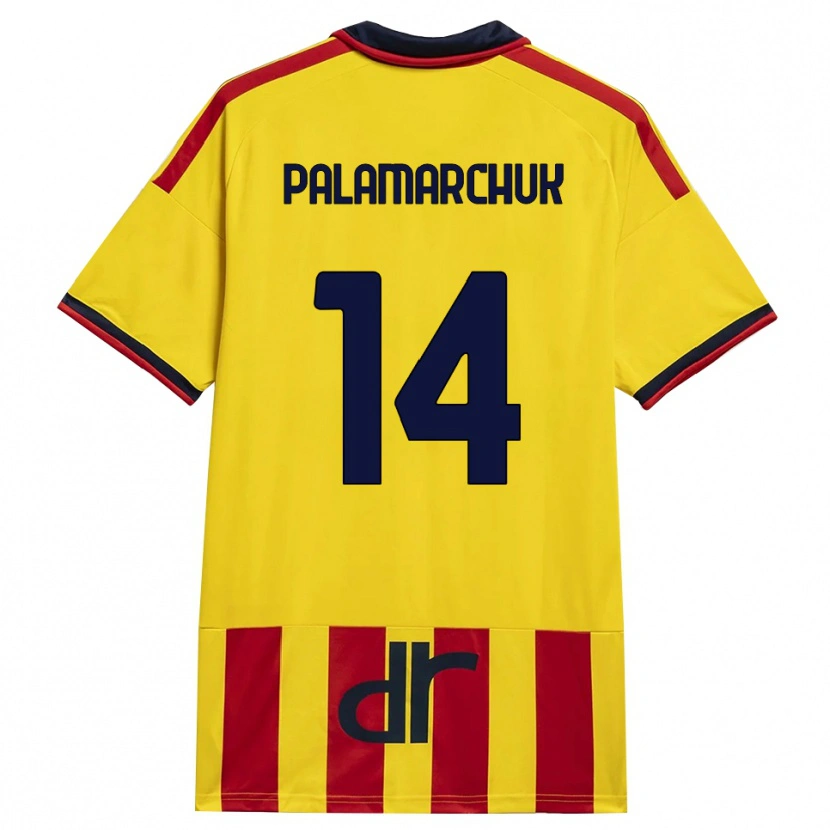 Danxen Femme Maillot Cristiano Palamarchuk #14 Jaune Rouge Tenues Domicile 2026/27 T-Shirt
