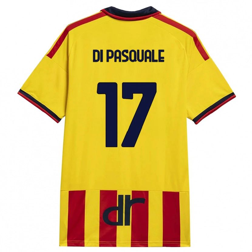 Danxen Femme Maillot Alessandro Di Pasquale #17 Jaune Rouge Tenues Domicile 2026/27 T-Shirt
