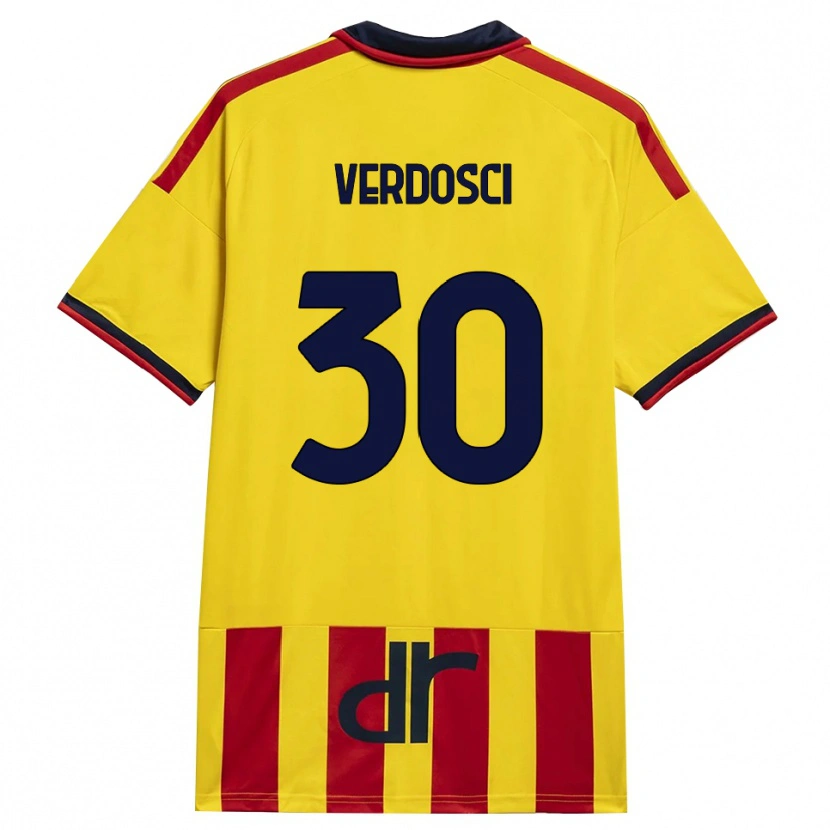 Danxen Femme Maillot Simone Verdosci #30 Jaune Rouge Tenues Domicile 2026/27 T-Shirt