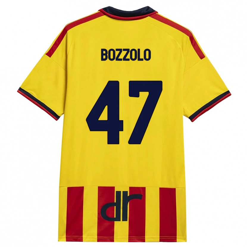 Danxen Femme Maillot Alessandro Bozzolo #47 Jaune Rouge Tenues Domicile 2026/27 T-Shirt