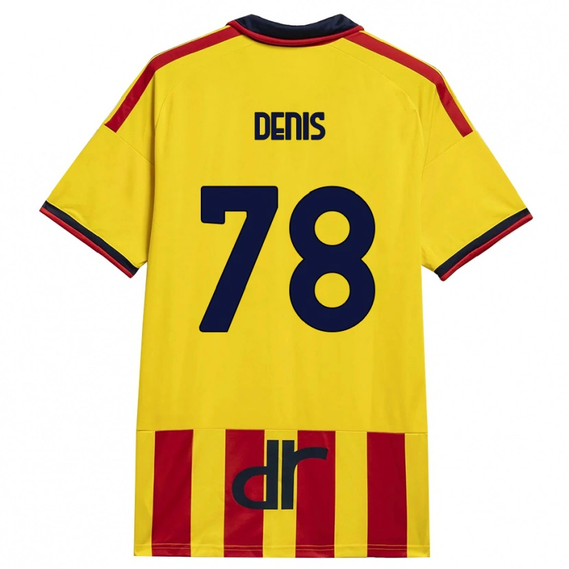 Danxen Femme Maillot Max Denis #78 Jaune Rouge Tenues Domicile 2026/27 T-Shirt