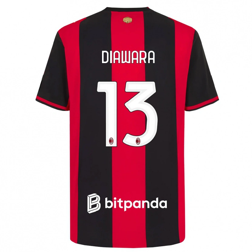 Danxen Femme Maillot Sankhoun Diawara #13 Rouge Noir Blanc Tenues Domicile 2026/27 T-Shirt