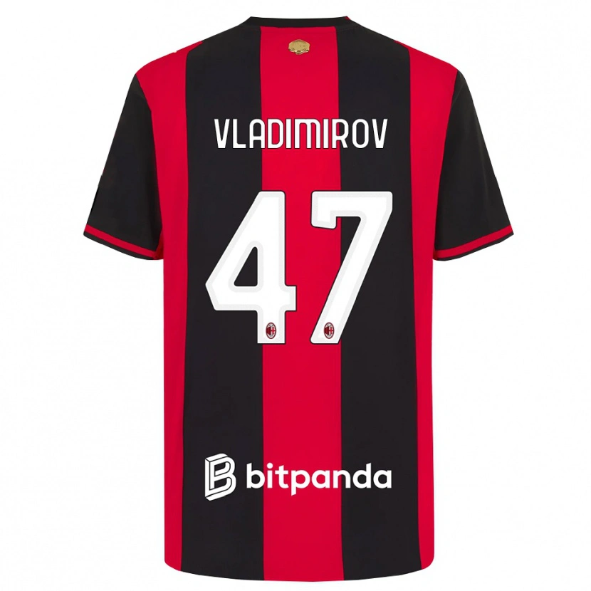 Danxen Femme Maillot Valeri Vladimirov #47 Rouge Noir Blanc Tenues Domicile 2026/27 T-Shirt