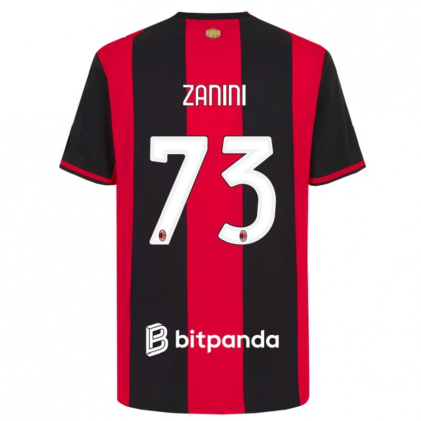 Danxen Femme Maillot Paola Zanini #73 Rouge Noir Blanc Tenues Domicile 2026/27 T-Shirt