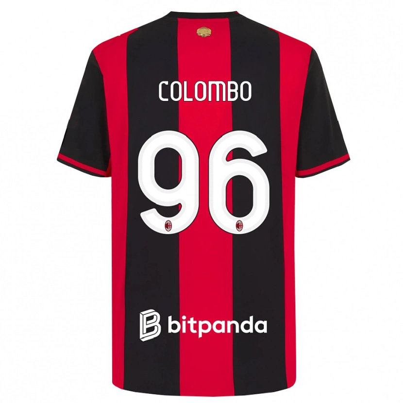 Danxen Femme Maillot Leonardo Colombo #96 Rouge Noir Blanc Tenues Domicile 2026/27 T-Shirt