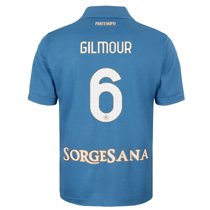 Danxen Femme Maillot Billy Gilmour #6 Bleu Brumeux Blanc Tenues Domicile 2026/27 T-Shirt