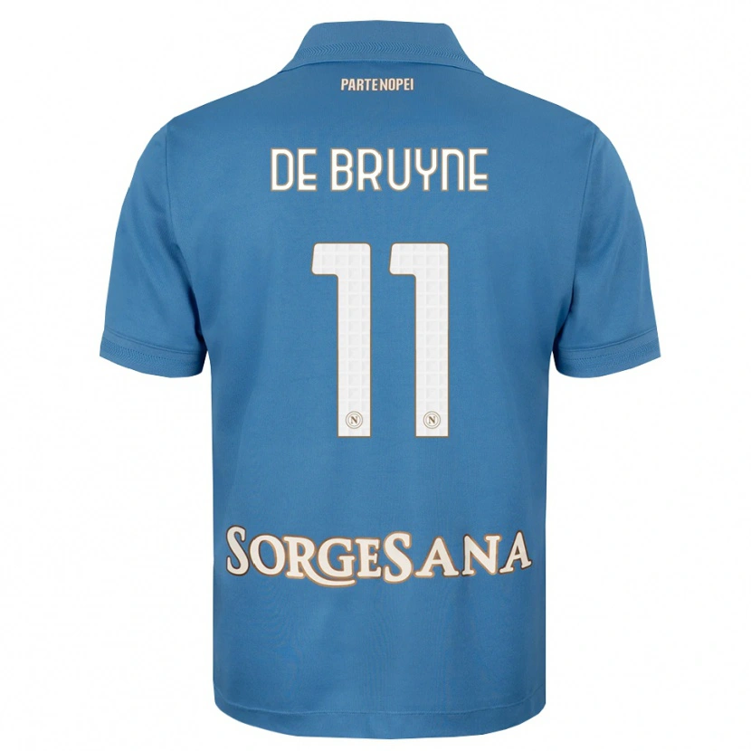 Danxen Femme Maillot Kevin De Bruyne #11 Bleu Brumeux Blanc Tenues Domicile 2026/27 T-Shirt