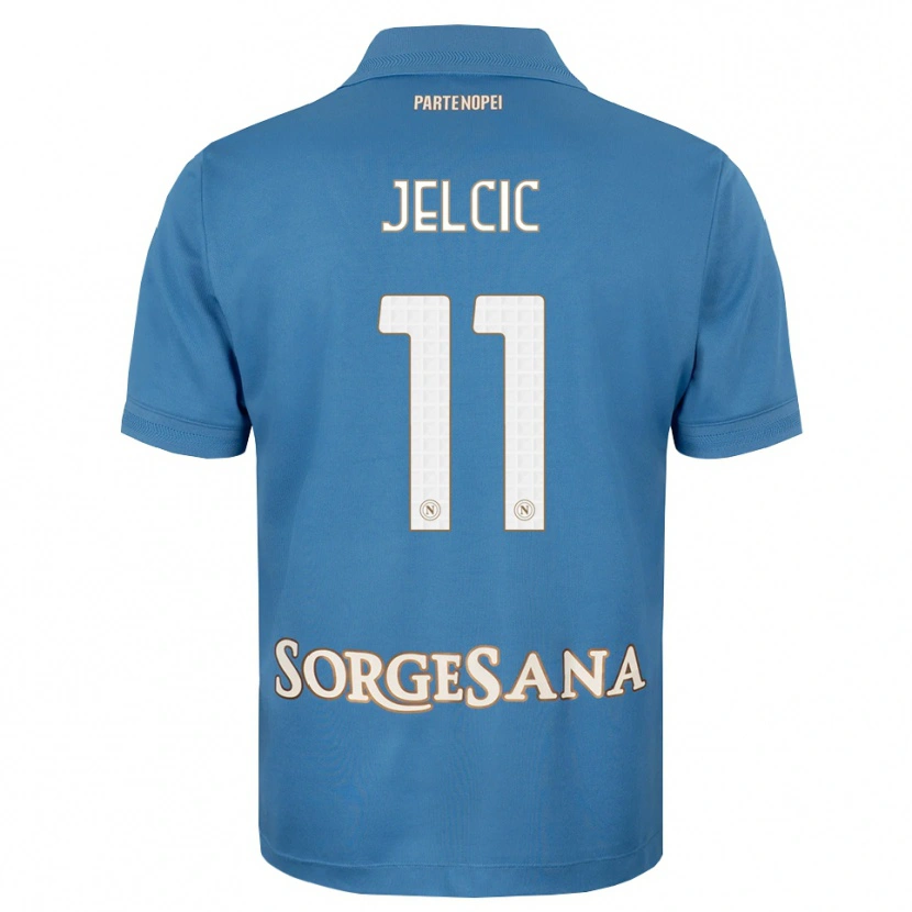 Danxen Femme Maillot Maja Jelčić #11 Bleu Brumeux Blanc Tenues Domicile 2026/27 T-Shirt