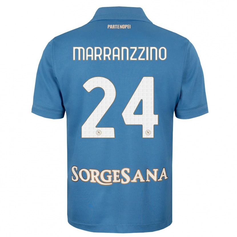 Danxen Femme Maillot Pasquale Marranzzino #24 Bleu Brumeux Blanc Tenues Domicile 2026/27 T-Shirt