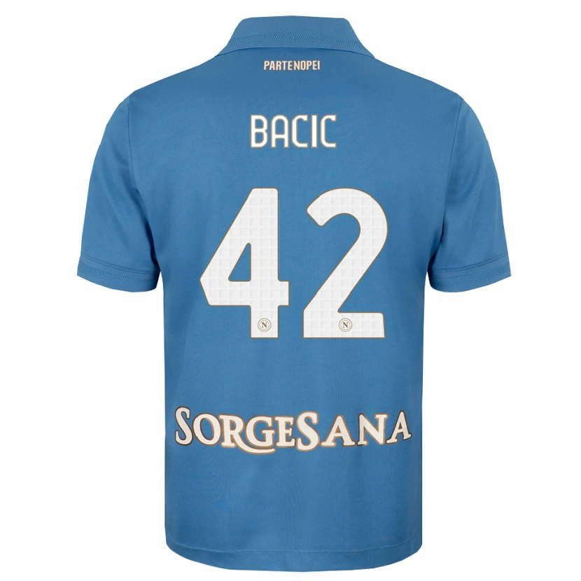 Danxen Femme Maillot Doris Bačić #42 Bleu Brumeux Blanc Tenues Domicile 2026/27 T-Shirt