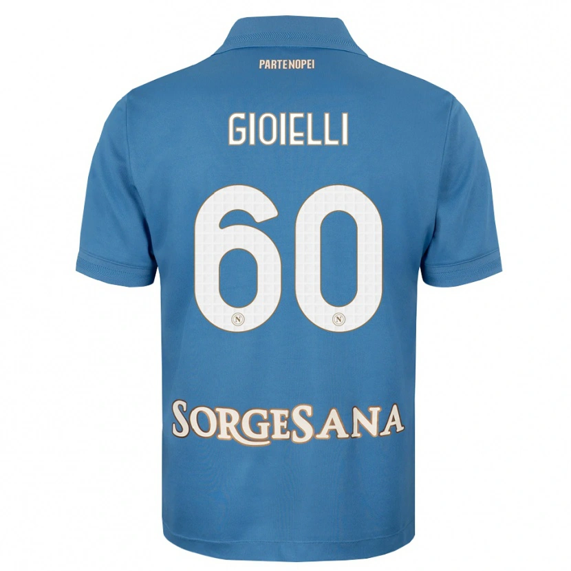 Danxen Femme Maillot Francesco Gioielli #60 Bleu Brumeux Blanc Tenues Domicile 2026/27 T-Shirt
