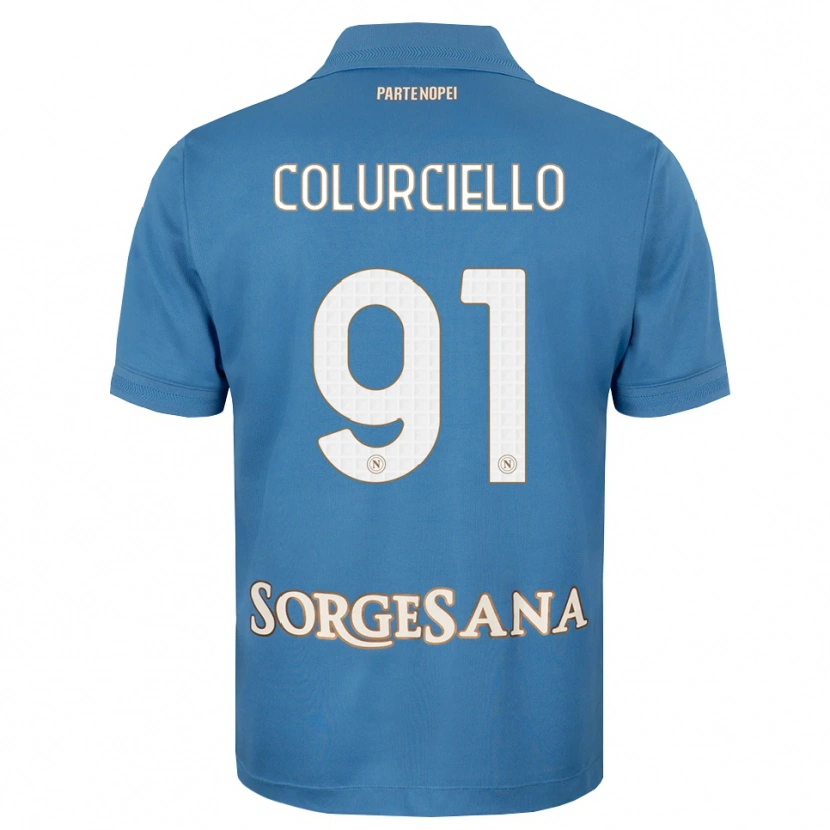 Danxen Femme Maillot Cristian Colurciello #91 Bleu Brumeux Blanc Tenues Domicile 2026/27 T-Shirt