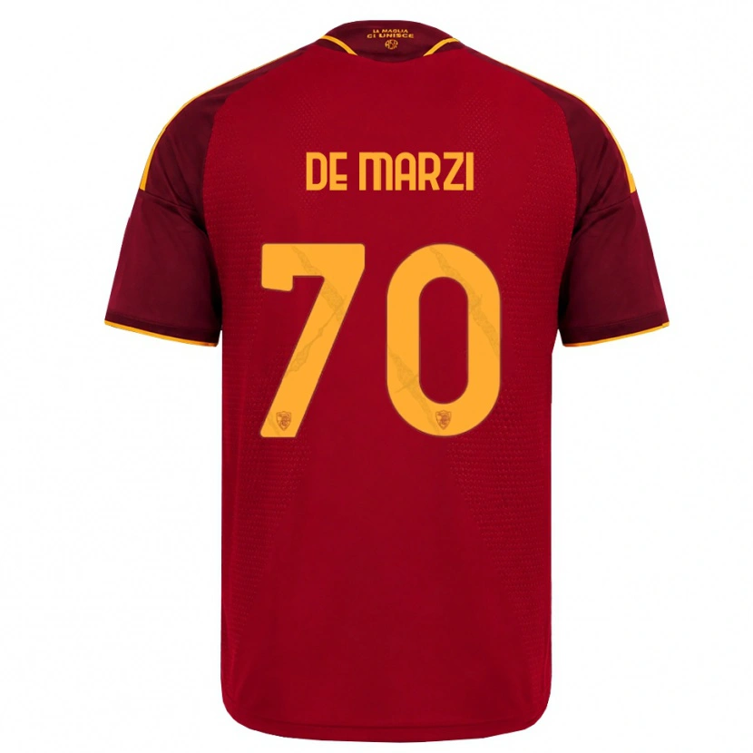 Danxen Femme Maillot Giorgio De Marzi #70 Rouge Doré Jaune Tenues Domicile 2026/27 T-Shirt