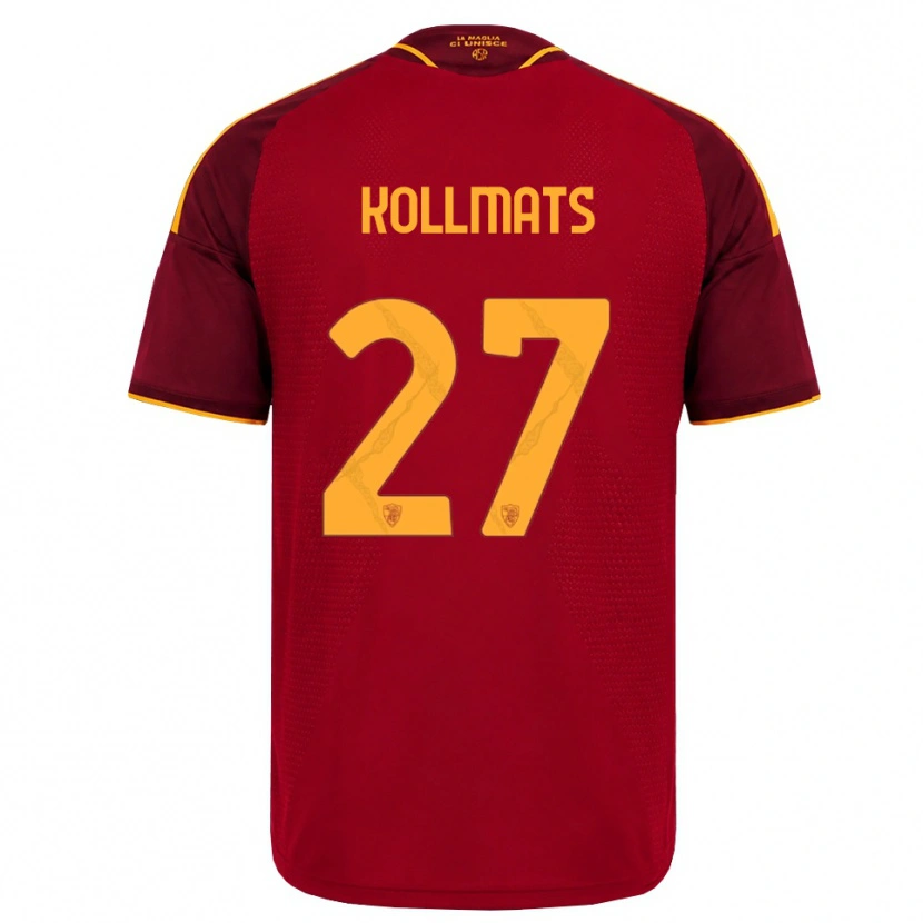 Danxen Femme Maillot Beata Kollmats #27 Rouge Doré Jaune Tenues Domicile 2026/27 T-Shirt