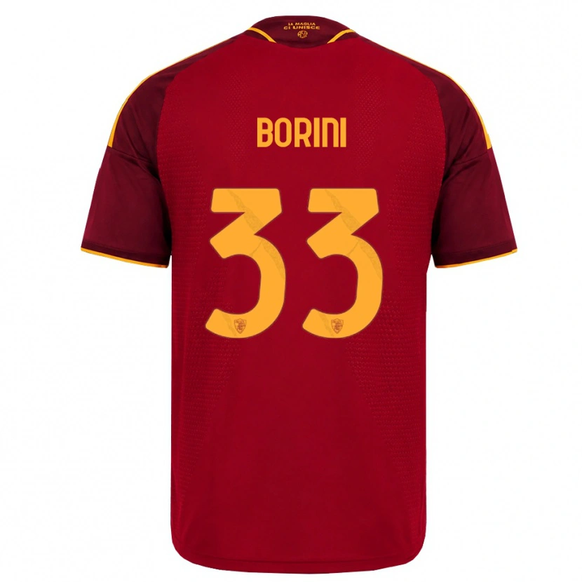 Danxen Femme Maillot Joyce Borini #33 Rouge Doré Jaune Tenues Domicile 2026/27 T-Shirt