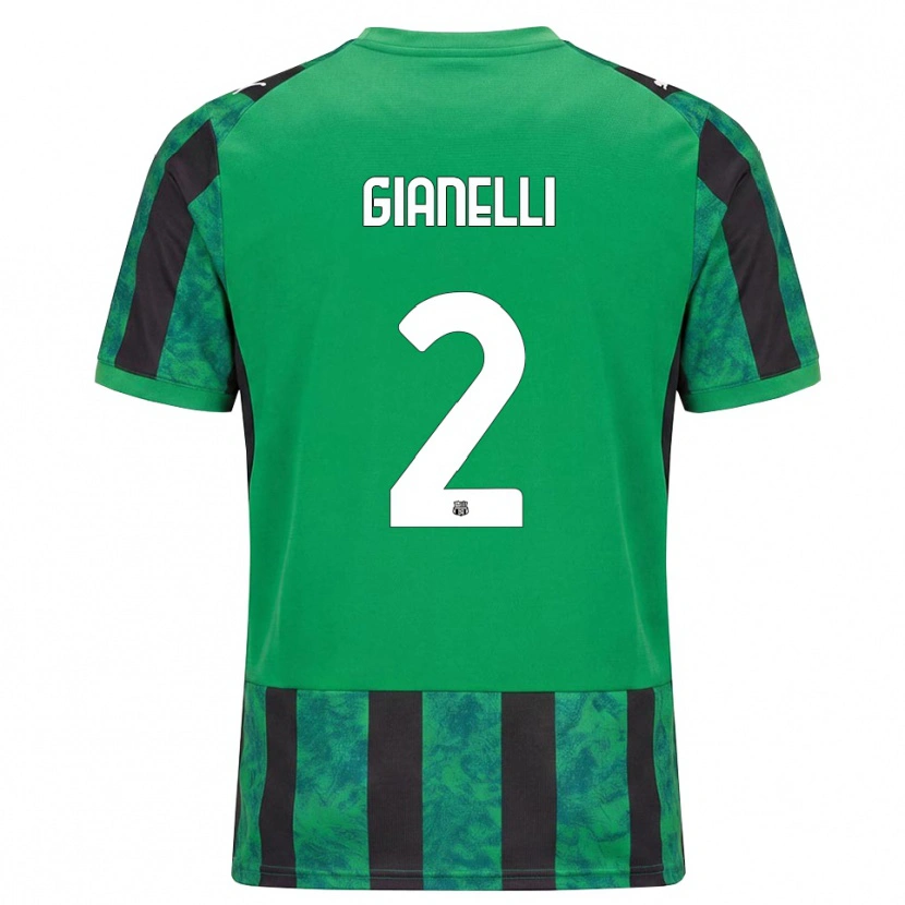 Danxen Femme Maillot Christian Gianelli #2 Vert Noir Blanc Tenues Domicile 2026/27 T-Shirt