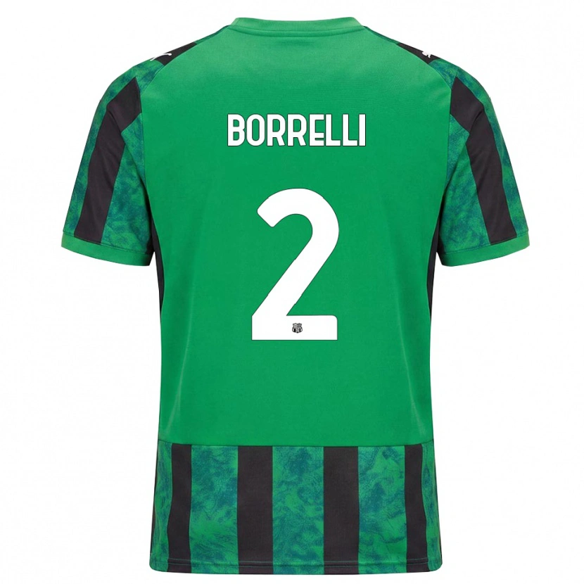 Danxen Femme Maillot Michele Borrelli #2 Vert Noir Blanc Tenues Domicile 2026/27 T-Shirt