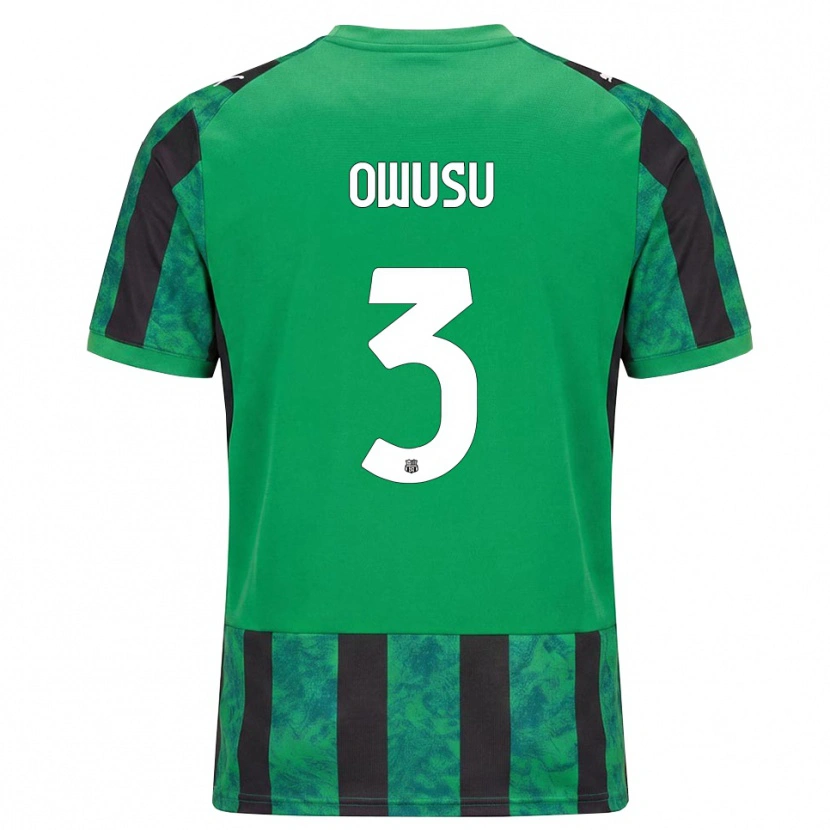 Danxen Femme Maillot Gideon Owusu #3 Vert Noir Blanc Tenues Domicile 2026/27 T-Shirt