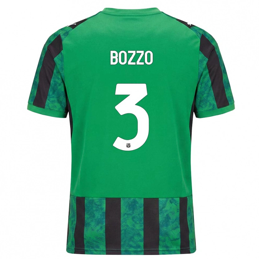 Danxen Femme Maillot Marco Bozzo #3 Vert Noir Blanc Tenues Domicile 2026/27 T-Shirt