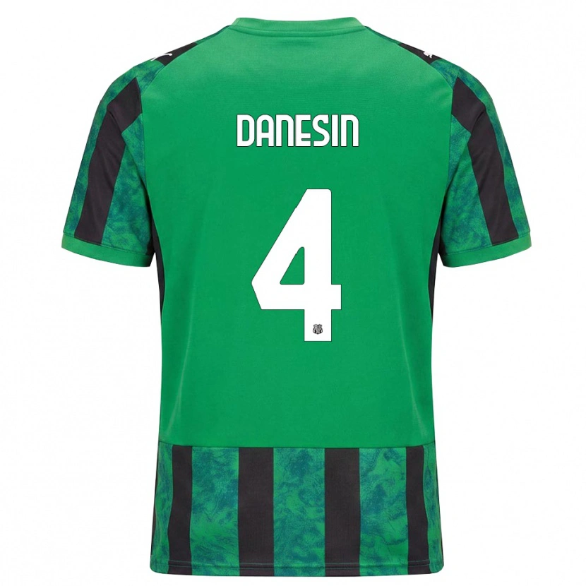 Danxen Femme Maillot Federico Danesin #4 Vert Noir Blanc Tenues Domicile 2026/27 T-Shirt