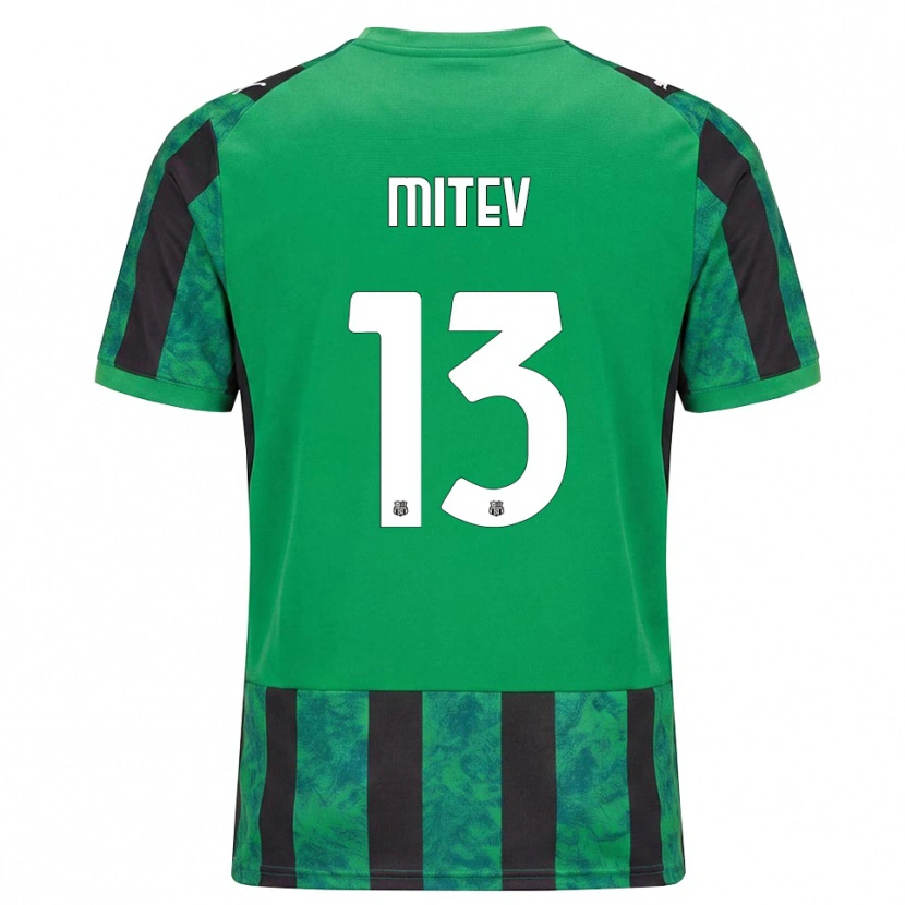 Danxen Femme Maillot Nikola Mitev #13 Vert Noir Blanc Tenues Domicile 2026/27 T-Shirt