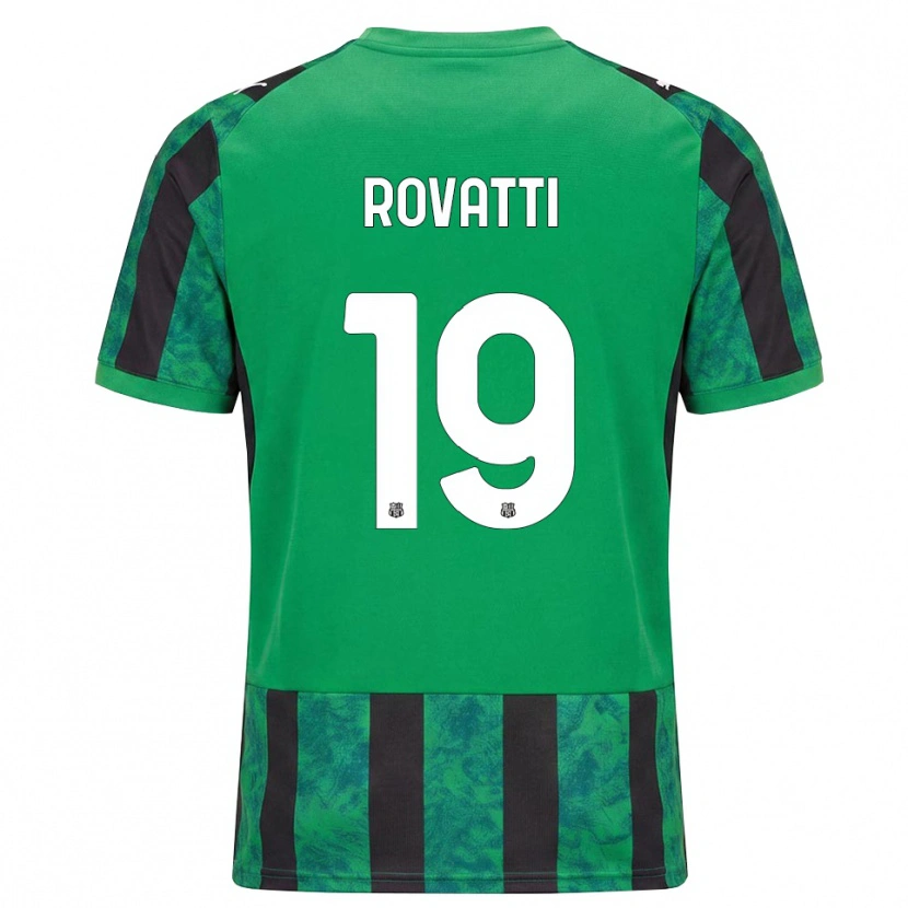 Danxen Femme Maillot Matteo Rovatti #19 Vert Noir Blanc Tenues Domicile 2026/27 T-Shirt