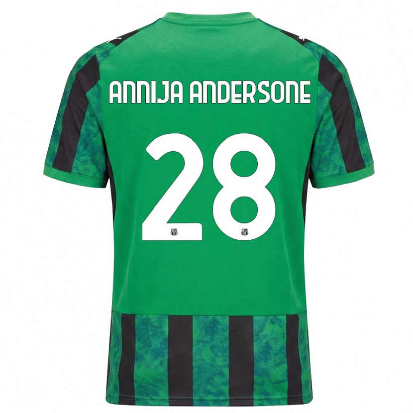 Danxen Femme Maillot Gabriela Annija Andersone #28 Vert Noir Blanc Tenues Domicile 2026/27 T-Shirt