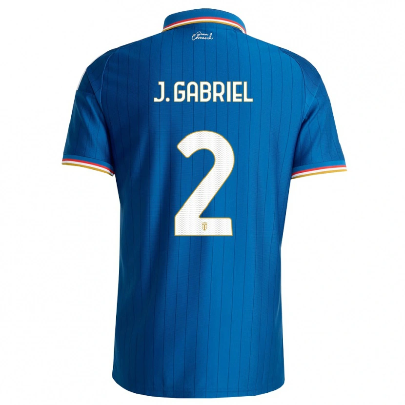 Danxen Femme Maillot João Gabriel #2 Bleu Blanc Rouge Tenues Domicile 2026/27 T-Shirt