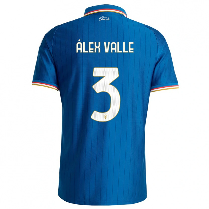 Danxen Femme Maillot Álex Valle #3 Bleu Blanc Rouge Tenues Domicile 2026/27 T-Shirt
