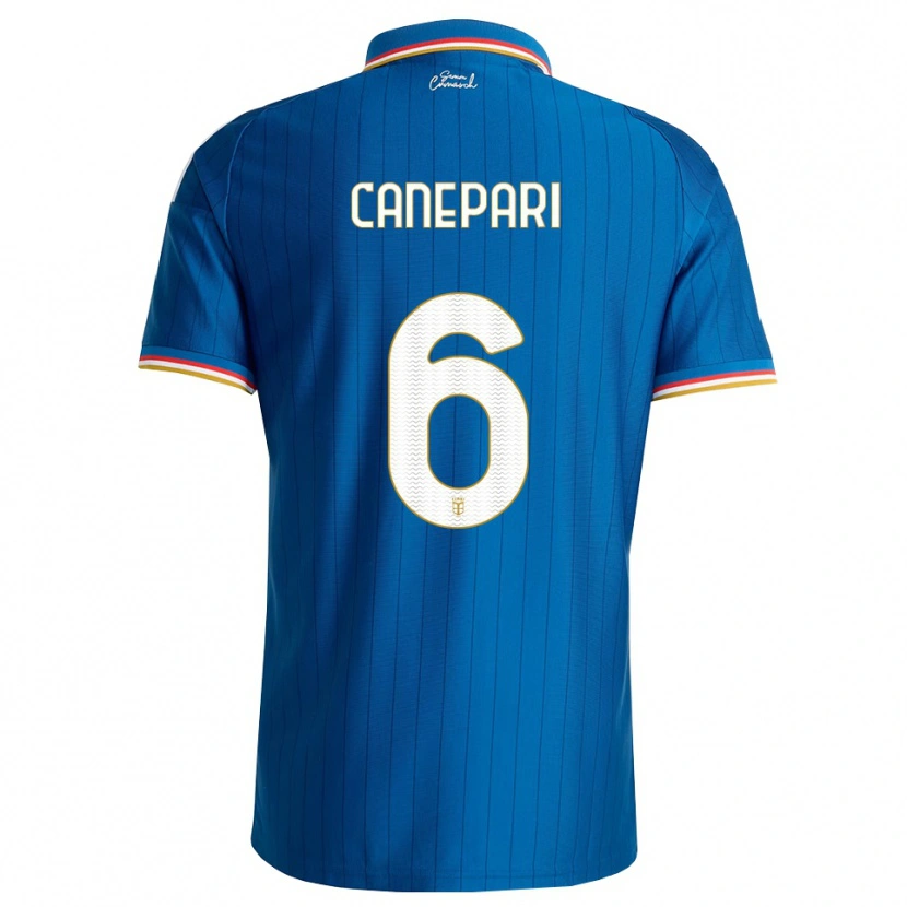 Danxen Femme Maillot Lorenzo Canepari #6 Bleu Blanc Rouge Tenues Domicile 2026/27 T-Shirt