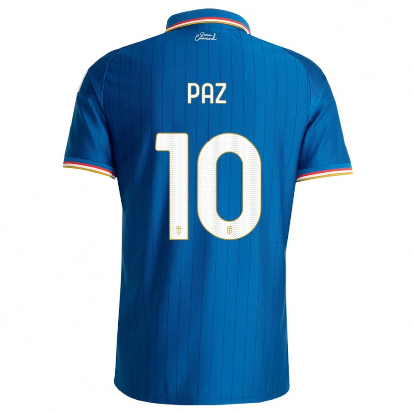 Danxen Femme Maillot Nico Paz #10 Bleu Blanc Rouge Tenues Domicile 2026/27 T-Shirt