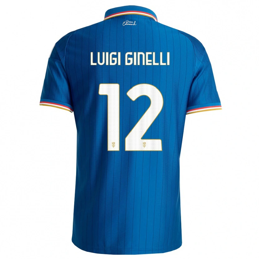 Danxen Femme Maillot Lorenzo Luigi Ginelli #12 Bleu Blanc Rouge Tenues Domicile 2026/27 T-Shirt