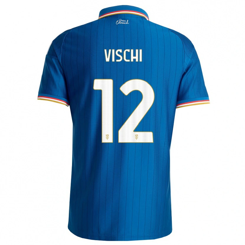 Danxen Femme Maillot Tommaso Vischi #12 Bleu Blanc Rouge Tenues Domicile 2026/27 T-Shirt