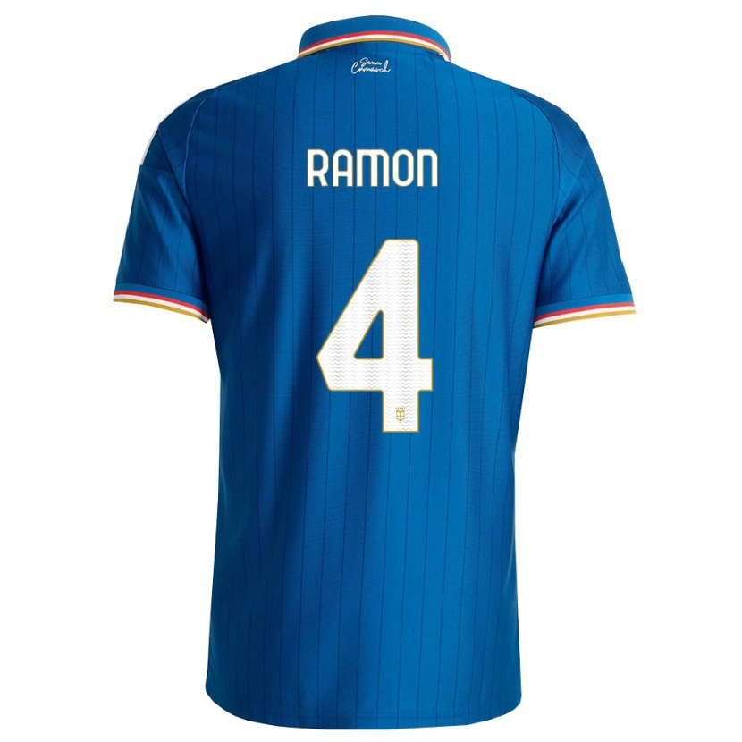 Danxen Femme Maillot Jacobo Ramón #4 Bleu Blanc Rouge Tenues Domicile 2026/27 T-Shirt