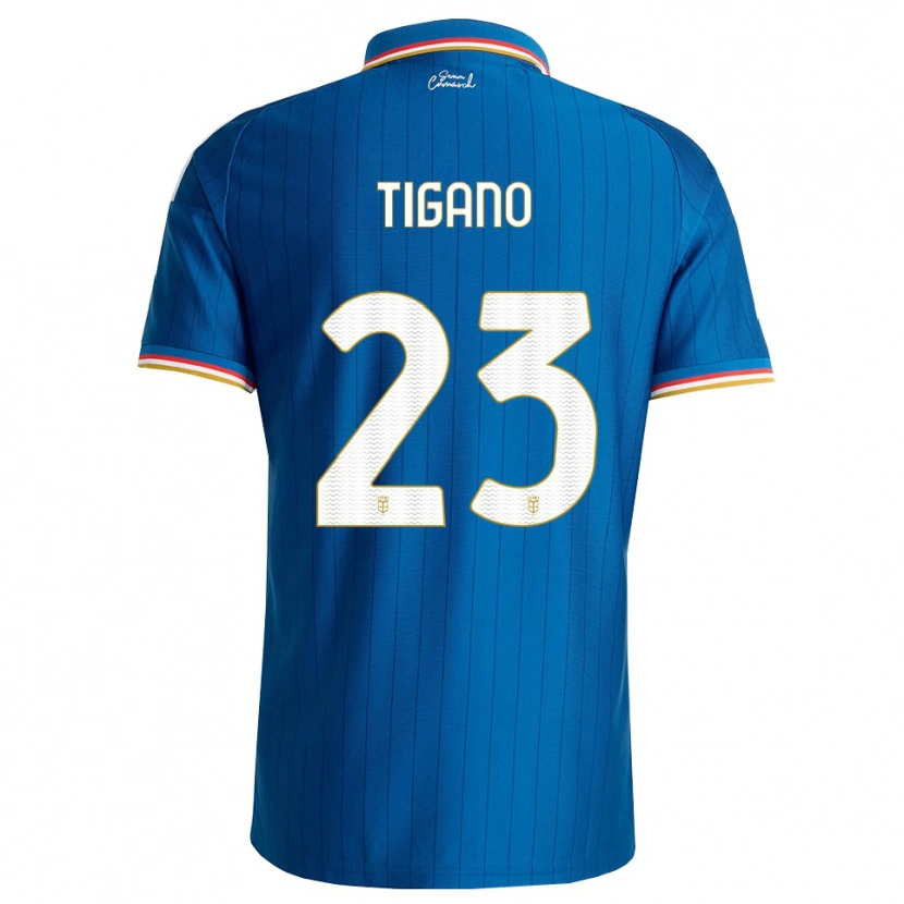 Danxen Femme Maillot Achille Tigano #23 Bleu Blanc Rouge Tenues Domicile 2026/27 T-Shirt