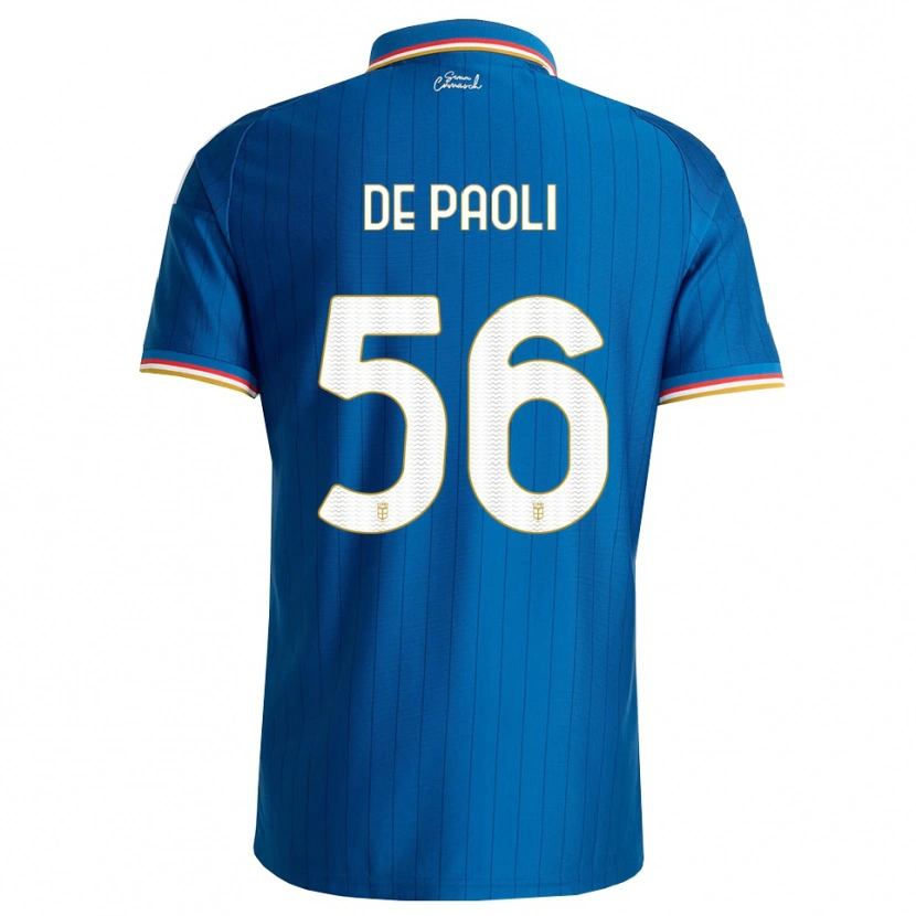 Danxen Femme Maillot Cristiano De Paoli #56 Bleu Blanc Rouge Tenues Domicile 2026/27 T-Shirt