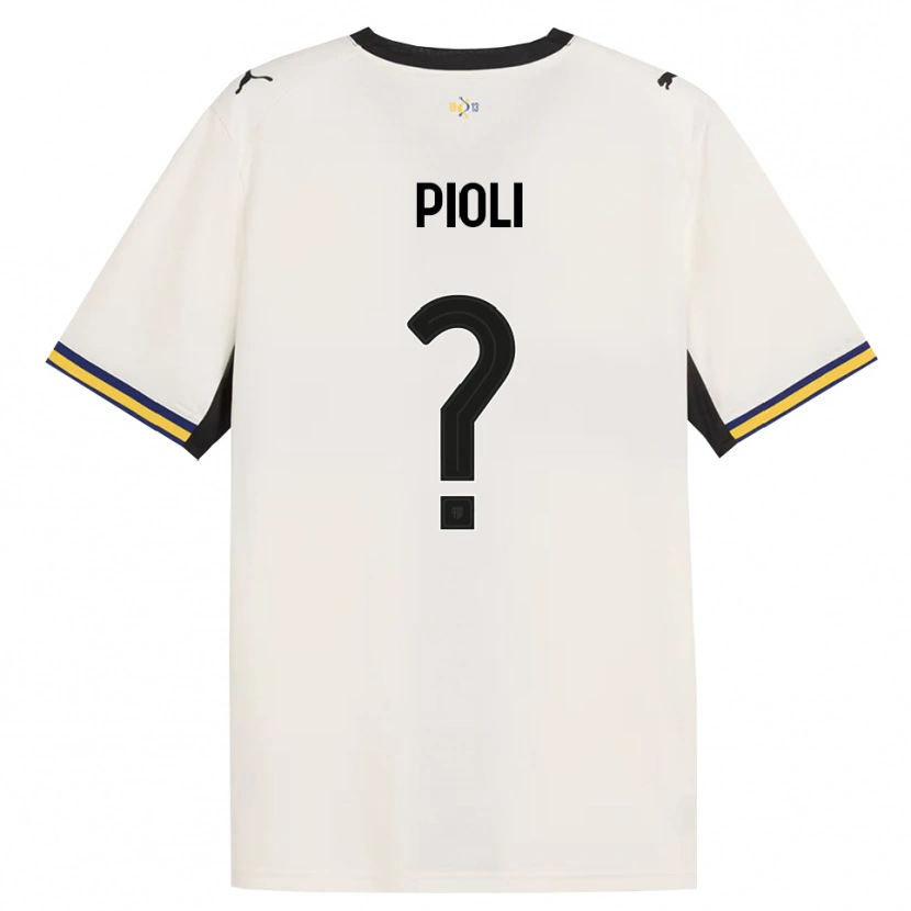 Danxen Femme Maillot Federico Pioli #0 Blanc Cassé Noir Jaune Tenues Domicile 2026/27 T-Shirt